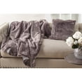 thumbnail image 3 of SARO TH161.GP5060 Faux Fur Plush Sable Poly Filled Throw Blanket  Gold, 3 of 3