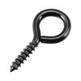 thumbnail image 5 of Uxcell 0.6" Iron Small Screw Eye Hooks Self Tapping Screws Iron Black 60 Pcs, 5 of 6