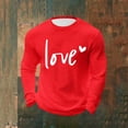 thumbnail image 5 of Stamzod Valentine's Gym Shirts Men Long Sleeve Crewneck Casual Tee Tops Lover Heart Pajama Oversized Tshirts for Men Red B XXXXXL, 5 of 6