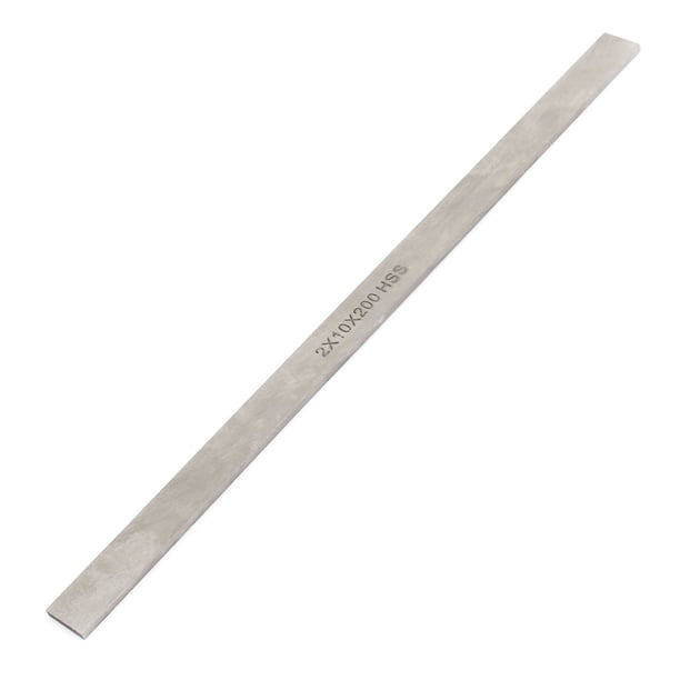 HSS 2mm x 10mm x 200mm Herramienta de corte de tono plateado para cortadores de brocas para tornos