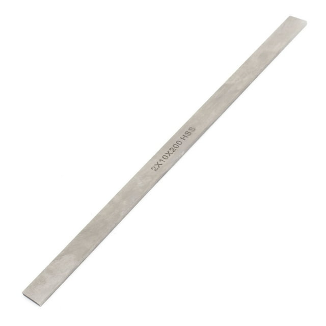 HSS 2mm x 10mm x 200mm Herramienta de corte de tono plateado para cortadores de brocas para tornos