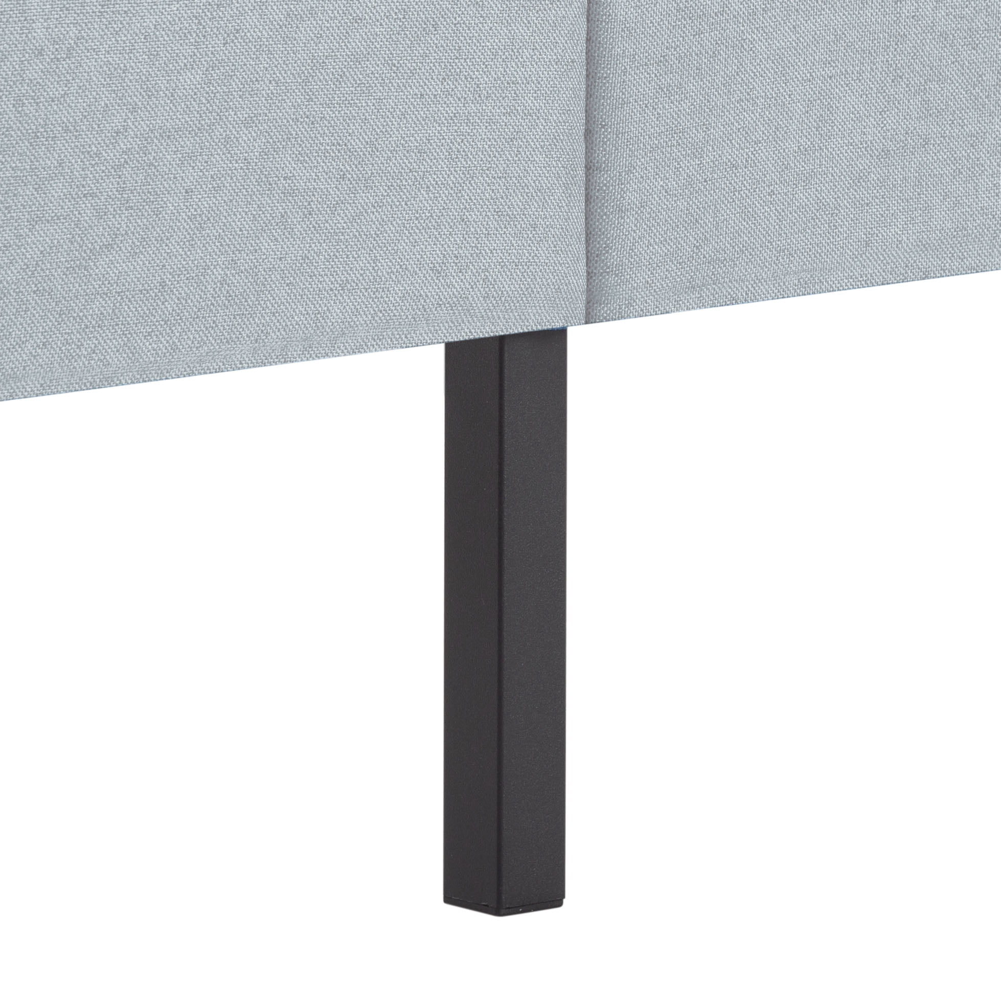 Queen Size Upholstered Platform Bed Frame, Easy Assembly Bedroom Bed Frame, Light Gray