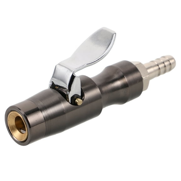 Hemoton 1 Set Heavy Duty Tire Air Chuck Locking Tire Inflator Hose with Air Pressure Gauge Self Locking Air Nozzle Car Adapter