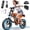 Orange, variant on ESKUTE V100 Electric Bike for Teens Adults Students, 750W 20 Mph 48V 13 Ah,16"x4.0" Fat Tire E Bicycle, 7-Speed Dual Suspension Mountain EBike Black, UL2849