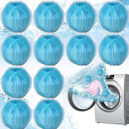 Upgrade 12 PCS Pet Hair Remover for Laundry, Reusable Dog & Cat Hair Remover for Laundry, Washing Machine Pet Hair Catcher for Clothes, Bedding, Gentle on Fabrics (Blue) Blue