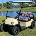 thumbnail image 2 of Psesaysky Pink Tropical Hibiscus FlowerGolf Cart Seat Covers for Club Car Front and Rear Seat Cushion, Palm Leaves Universal Fit for Women Men Ezgo Golf Cart Accessories, Breathable & Easy to Clean, 2 of 8