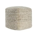 thumbnail image 7 of Ox Bay Shiela Square Ivory/Natural Distressed Indoor Pouf Ottoman, 18"H x 18"W, 7 of 7