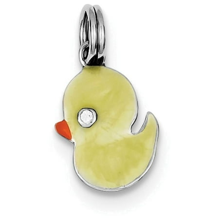 Finejewelers Sterling Silver Enamel Duck Charm