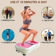 thumbnail image 3 of Vibration Plate Exercise Machine Whole Body Workout Fitness Vibration Platform Machine Home Training Equipment for Adult Weight Loss with Loop Bands, 3 of 10