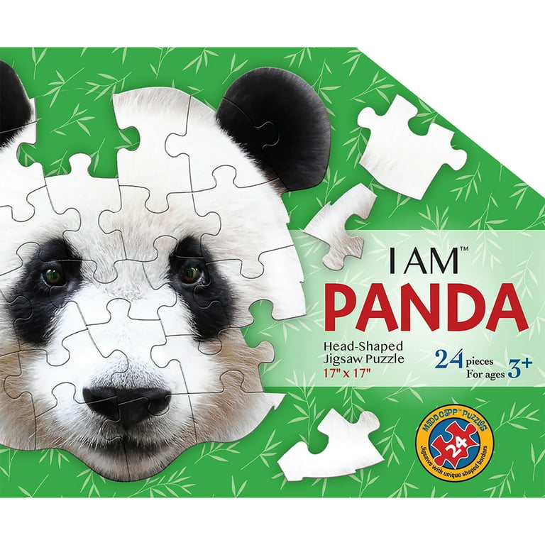 Madd Capp: I Am Panda - 24 Piece Puzzle -Kids Animal Head-Shaped