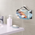 thumbnail image 6 of Fishes in Water Tissue Box Cover Leather Square Rectangle Tissue Box Holder for Bathroom Living Room Desk Office Decor, 6 of 7