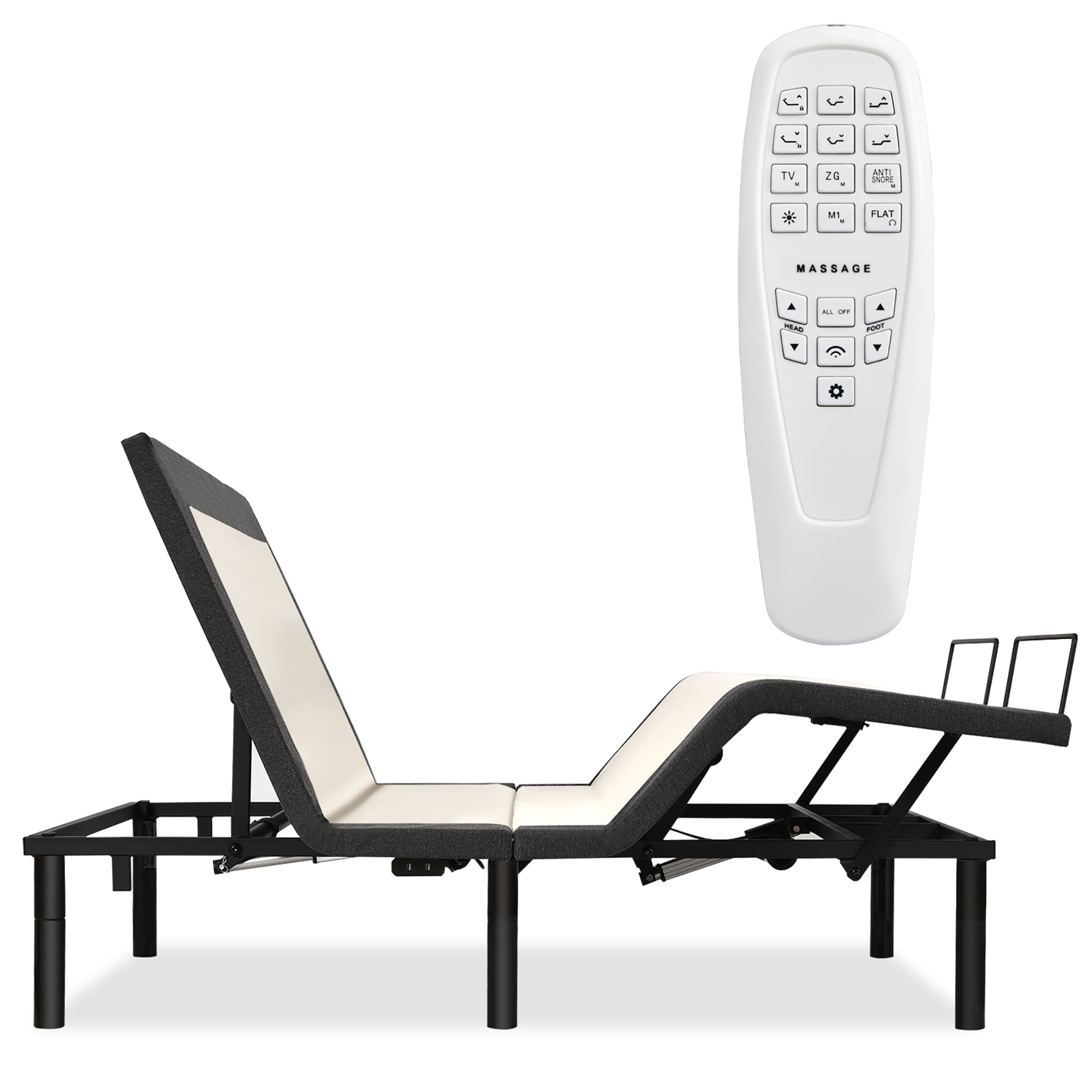 Costway Twin XL Size Adjustable Bed Base Electric Bed Frame w/ Massage
