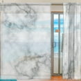 thumbnail image 4 of Splicing Pattern Marble Patterned Background Semi Sheer Curtains Window Voile Drapes Panels Treatment-55X84in for Living Room Bedroom Kids Room, 4 of 4