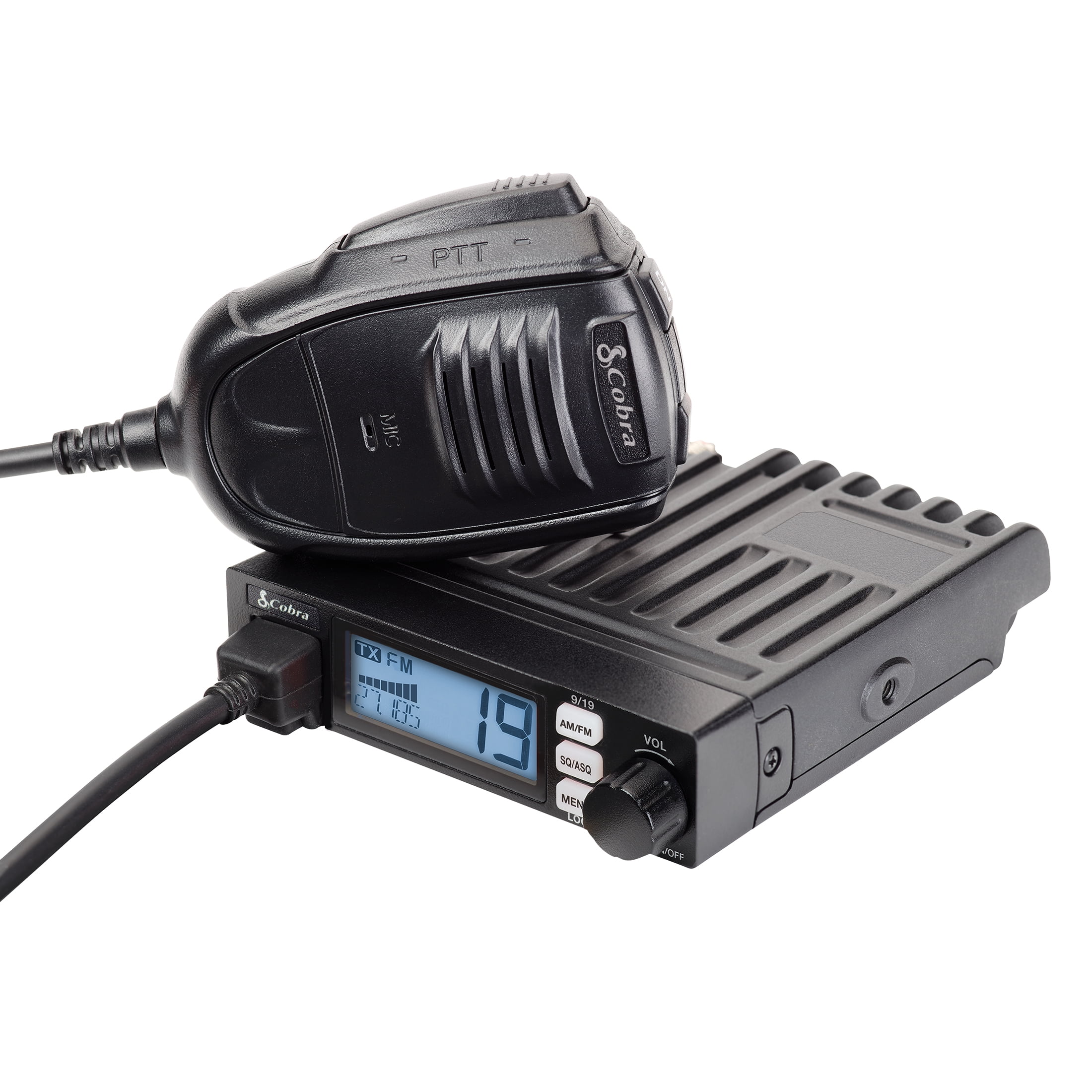 (2 pack) Cobra Cobra 19 Ultra 6 AM/FM CB Radio, Ultra-Compact 40-Channel Recreational Mobile Radio with LCD Display & VOX