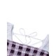 thumbnail image 4 of Sunloudy Tops cortos para mujer, cuello cuadrado, manga corta, contraste de color, estampado a cuadros, suéter, camisa de punto para damas jóvenes Sunloudy  S M L, 4 of 7