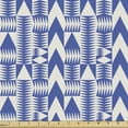 thumbnail image 1 of Abstract Fabric by the Yard Upholstery, Illustration of Directed Cursor Like Elements in Repeated Pattern, Decorative Fabric for DIY and Home Accents, Off White and Violet Blue by Ambesonne, 1 of 5