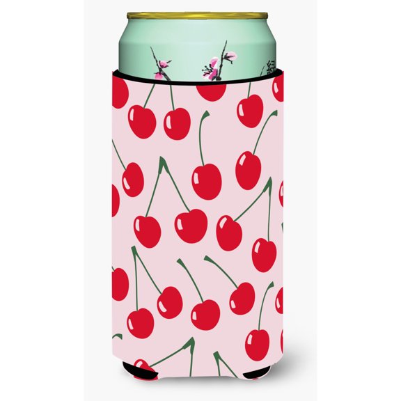 Carolines Treasures BB5139TBC Cherries on Pink Tall Boy Beverage Insulator Hugger Tall Boy multicolor