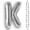 Silver, variant on Gold Letter B Mylar Foil Balloon 16 Inch - Air Filled Only Metallic Balloons for Birthday Party, Wedding Anniversary Graduation Engagement Decoration