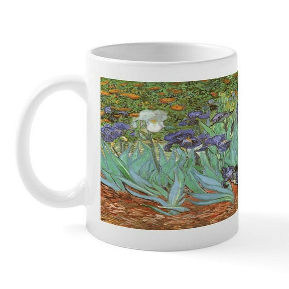 CafePress - Van Gogh Irises Mug - 11 oz Ceramic Mug - Novelty Coffee Tea Cup