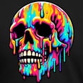 thumbnail image 3 of CafePress - Vibrant Melting Skull Men's Deluxe T Shirt - Mens Tri-blend T-Shirt, 3 of 4