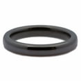thumbnail image 3 of Metals Jewelry 3mm Beautiful Black Ceramic Wedding Ring Classic High Polished Band Size 8.5, 3 of 5
