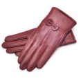 thumbnail image 1 of Jumpingount 1 par de guantes para mujer, manopla cálida de cuero para clima frío, calentador de manos informal portátil para ciclismo, manopla guantes y mitones Rojo oscuro, 1 of 6
