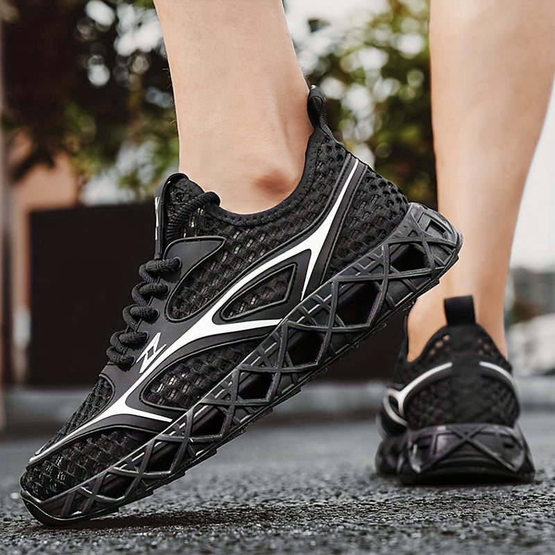 Men's Large Size Low-Top Lace-Up Hiking Shoes, Water Wading Quick-Dry Mesh Sneakers,for Teens, Outdoor Running Shoes  Breathable Hollow-Out Net Sports Shoes