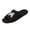 Black, variant on Fuzzy Slippers for Women Open Toe Slide Cute Embroidered Cat House Shoes Soft Plush Fleece Slip-On Indoor Outdoor Anti-Slip Rubber Sole Spa Bedroom Fluffy Loungewear