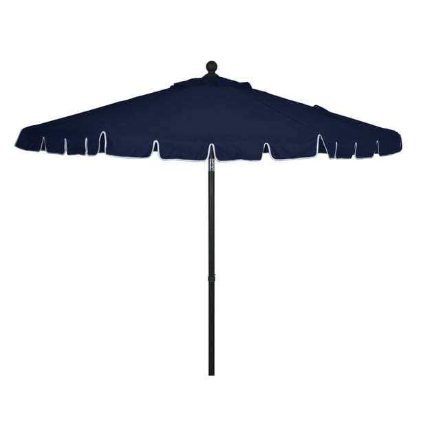 Better Homes & Gardens Scalloped 7.5’ PushUp & Tilt Patio Umbrella