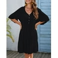 thumbnail image 4 of Bsubseach Women Bathing Suit Cover Up Button Down Beach Dress Black Swimwear Coverups, 4 of 6