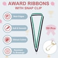 thumbnail image 3 of Uxcell 50Pcs Award Neck Ribbons with Snap Clip Medal Lanyards Black/Green, 3 of 7