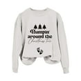 thumbnail image 1 of Sweat à Capuche Sans Manches à Manches Longues Imprimé Arbre de Noël pour Femmes, 1 of 4