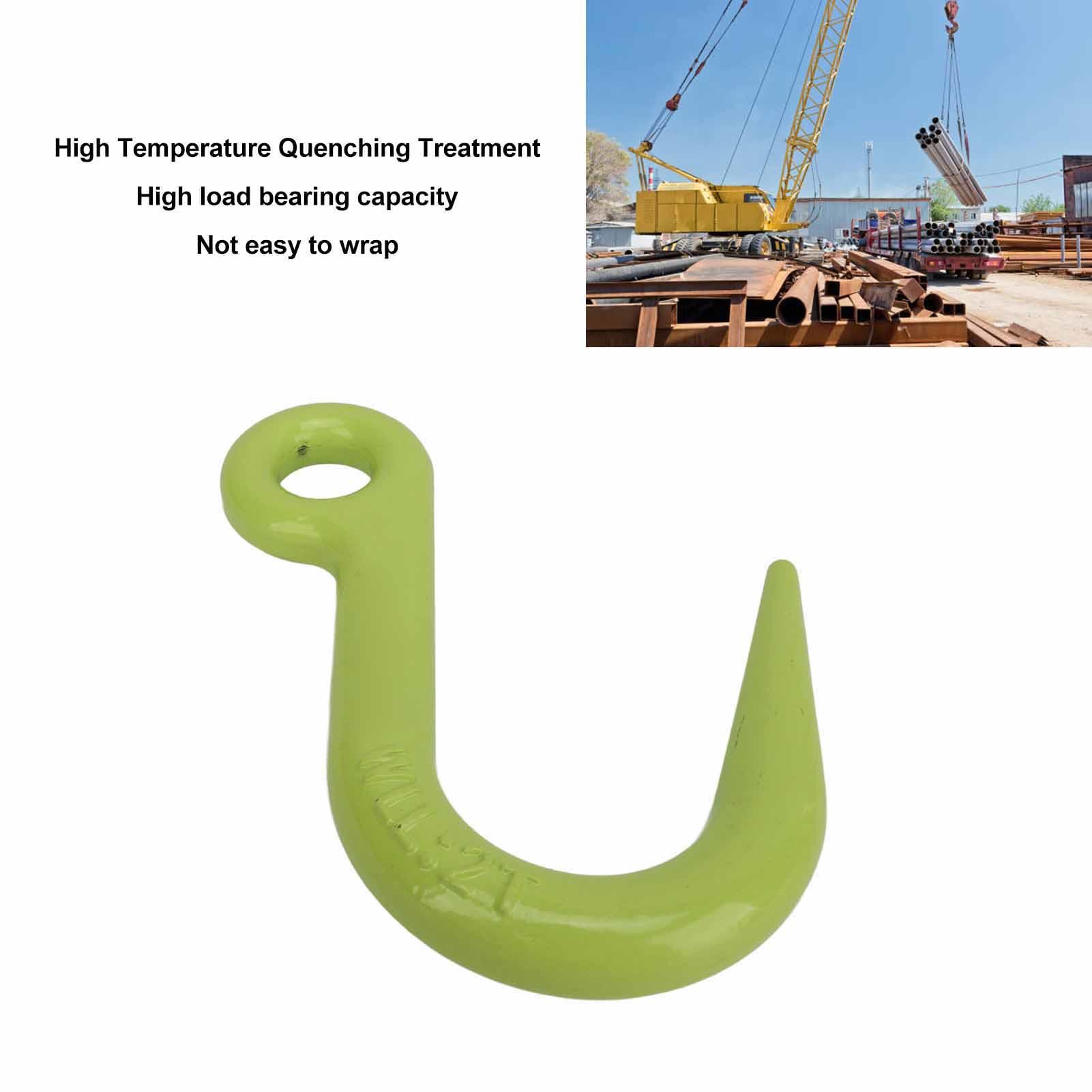 Yajisi 2‑Ton Alloy Steel Crane Hook – Heavy‑Duty Lifting Hook with Large Opening Ring Eye, Swivel Design, 1.55 lb Weight