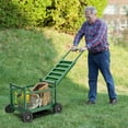 Rolling Garden Work Seat with Wheels, 2025 Upgraded Garden Cart with