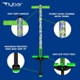 thumbnail image 5 of Flybar Glow Jolt Pogo Stick Kids Ages 6 and Up, 40 to 80 Pounds, Perfect for Beginners, Easy Grip Foam Handles, Anti-Slip Foot Pegs, Outdoor Toys for Boys, Jumper Toys for Girls, Green Tie Die, 5 of 6