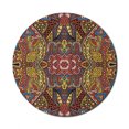 thumbnail image 1 of Psychedelic Mouse Pad for Computers, Retro Old-Fashion Doodle Effect Tribal Theme Pattern Hippie Funky Art Picture, Round Non-Slip Thick Rubber Modern Mousepad, 8" Round, Multicolor, by Ambesonne, 1 of 2