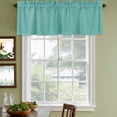 thumbnail image 3 of 2 Pack Vintage Teal Green Valances for Windows Bedroom Living Room Window Treatments, Farmhouse Retro Solid Color Linen Texture Rod Pocket Valance Drapes Short Kitchen Curtains Over Sink 54"x18", 3 of 8