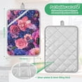 thumbnail image 6 of Yayeee Pot Holders Kitchen Heat Resistant with Pockets 7"x9.8" Cotton Oven Cooking Hot Pads, Vibrant Art Flowers, 6 of 7