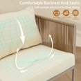 thumbnail image 5 of Churanty 4 Piece Patio Furniture Outdoor Rope Sofa Set, All Weather Double Rope Conversation Set with Loveseat and 2 Chairs & Coffee Table for Backyard Porch Garden, Beige, 5 of 13