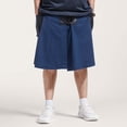 thumbnail image 2 of ANINEO Mens Fashion Casual Scottish Style Solid Color Pocket Decorate Pleated Skirt Clothes, 2 of 8