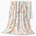 thumbnail image 2 of Autumn Botanical Watercolor autumn celebration Fall Living Room, Warm Flannel Blanket for Living Room and Family Room, Festive autumn celebration Scene, Art Lovers autumn celebration Gift, 2 of 7
