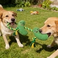 thumbnail image 6 of Pickle Shaped Interactive Dog Chew Toy, Tug of War Rope with Squeaker, Durable Plush for Aggressive Chewers and Puppy Teething, Green, 6 of 6