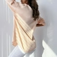 thumbnail image 3 of adviicd Blouse à Manches Longues pour Femme, Haut Plissé Basique Décontracté à Col Rond pour Femme, Blouse à Dos Incurvé avec Goutte d'Eau, Rose, m, 3 of 4