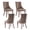Brown, variant on AOOWOW Linen Channel Tufted Kitchen Dining Chairs Set of 4 with Solid Wood Legs