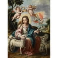 thumbnail image 2 of Alonso Miguel De Tovar 11x14 Gold Ornate Wood Frame and Double Matted Museum Art Print Titled - Divine Shepherdess (C. 1720), 2 of 4