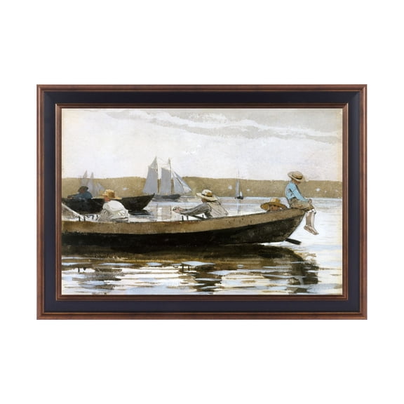 Winslow Homer Canvas Wall Art–Vintage Classic Country Wall Art with Pine Wood Framed,Home Decor,Elegant Artwork for Living Room Bedroom Home Decoration