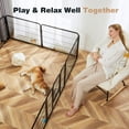 CONCETTA Dog Playpen, 8 Panels 24" Foldable Heavy Duty Metal Pet Fence