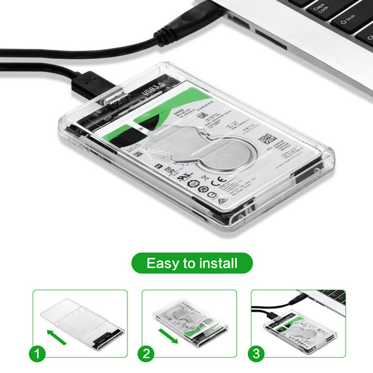 Transparent USB 3.1 Harddisk Boxs 2.5inch SATA SSD 2.5'' Hard