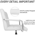 Lacoo MidBack Adjustable Office Desk Chair Faux Leather Ribbed Task