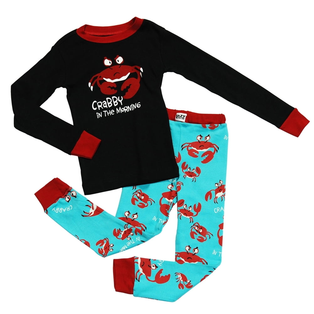 LazyOne Unisex Crabby Kids PJ Set Short Sleeve 